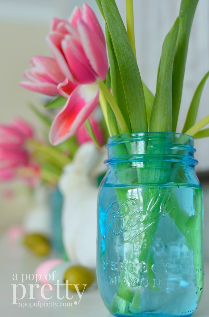 Easter decorating - mason jar