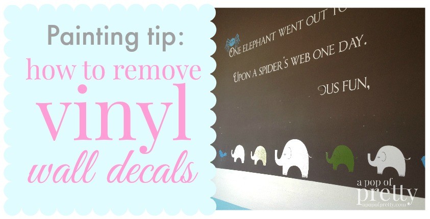 how to remove vinyl wall decals