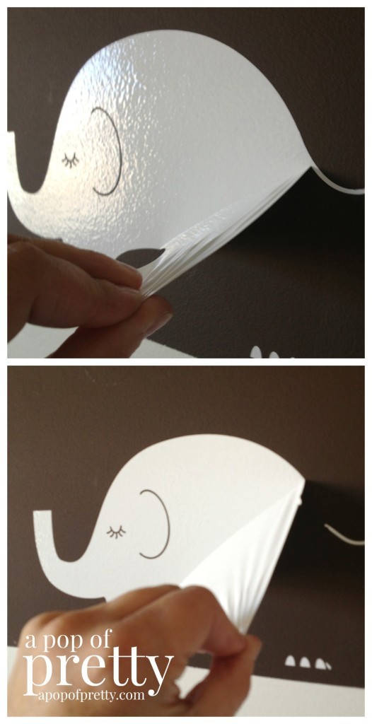 How to Remove Vinyl Wall Decals (Bye Bye Elephants) - A Pop of Pretty