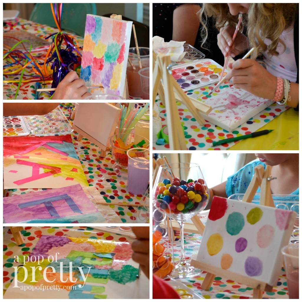 art theme birthday ideas - activities