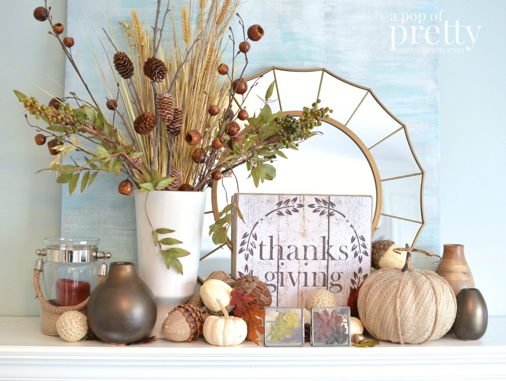 Thanksgiving Mantel Decor