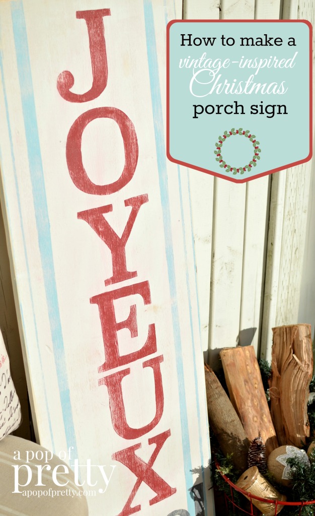 Joyeux Noel Porch Sign