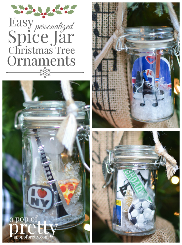 DIY Personalized Christmas Ornaments Spice Jars Pinterest