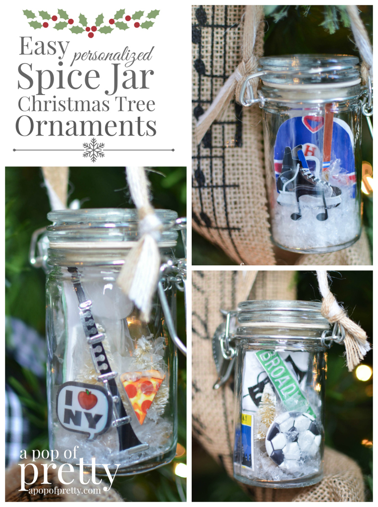 DIY Christmas Ornament: Spice Jar Snow Globe - A Pop of Pretty