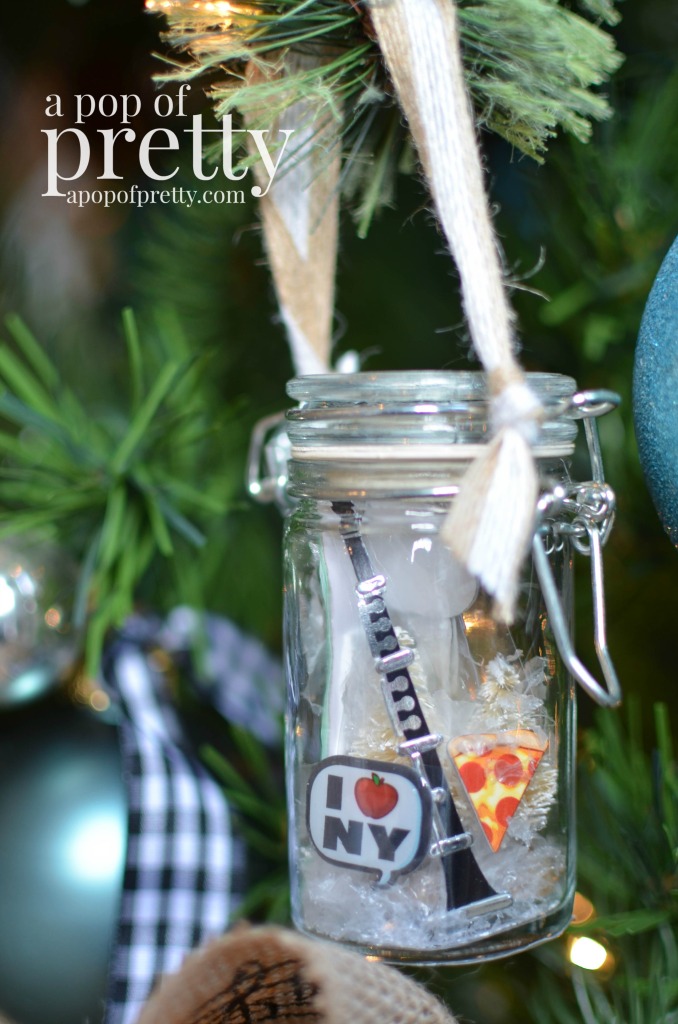 DIY Christmas Ornament: Spice Jar Snow Globe - A Pop of Pretty