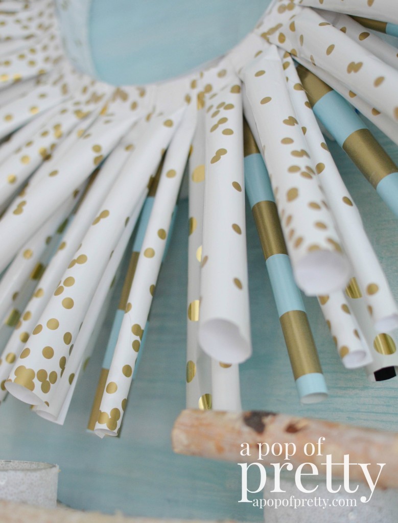 wrapping paper wreath