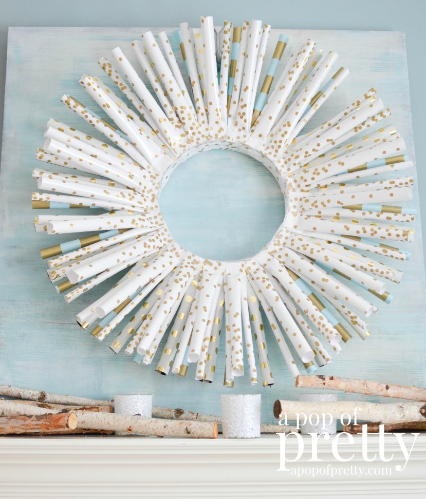 wrapping paper wreath how to