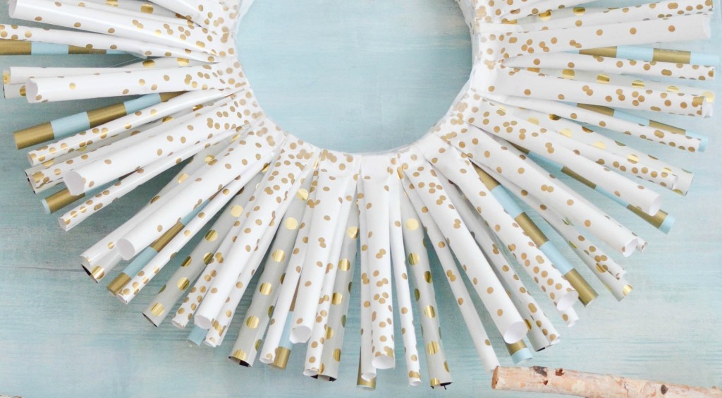 Wrapping Paper Wreath