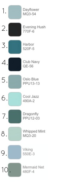 Behr Blue door paint names