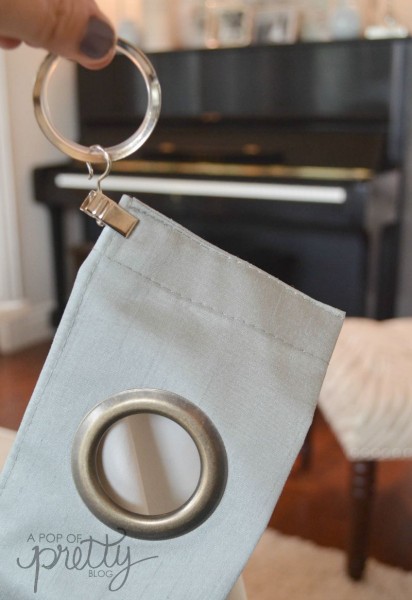 grommet curtain hack step two