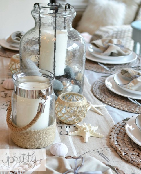 summer table idea - how to tie napkins