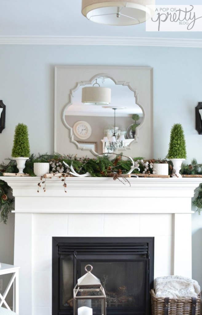 Winter mantel - Christmas greenery