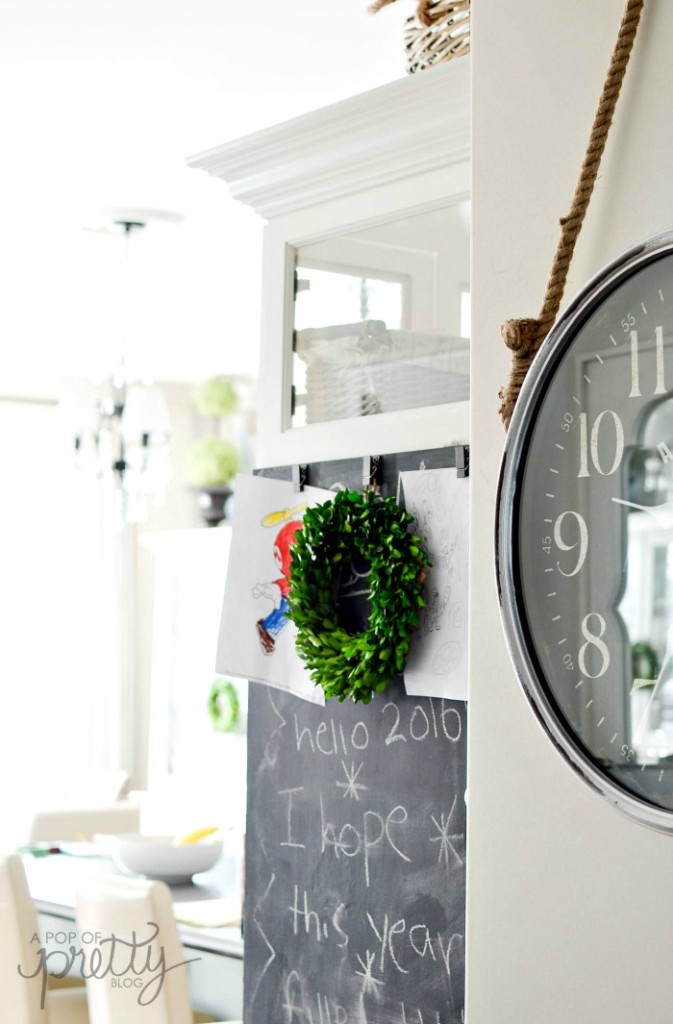 Cabinet painted with Chalkboard paint