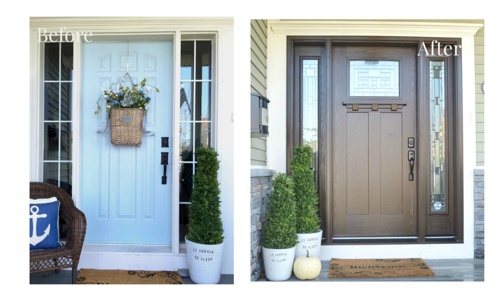 masonite craftsman front door-before-and-after