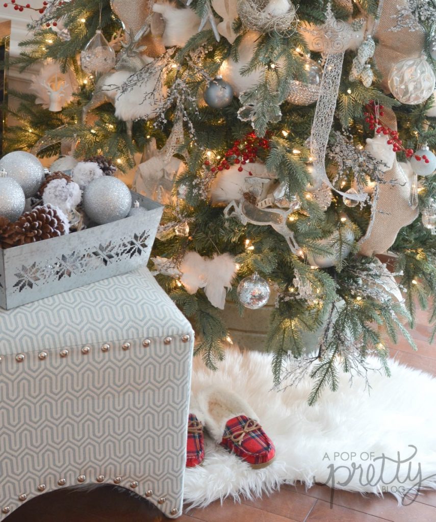 Winter Wonderland Christmas Decorating Theme (Home Tour) - A Pop of Pretty