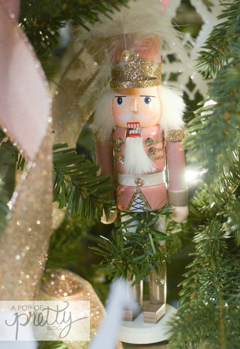 Pink wood nutcracker