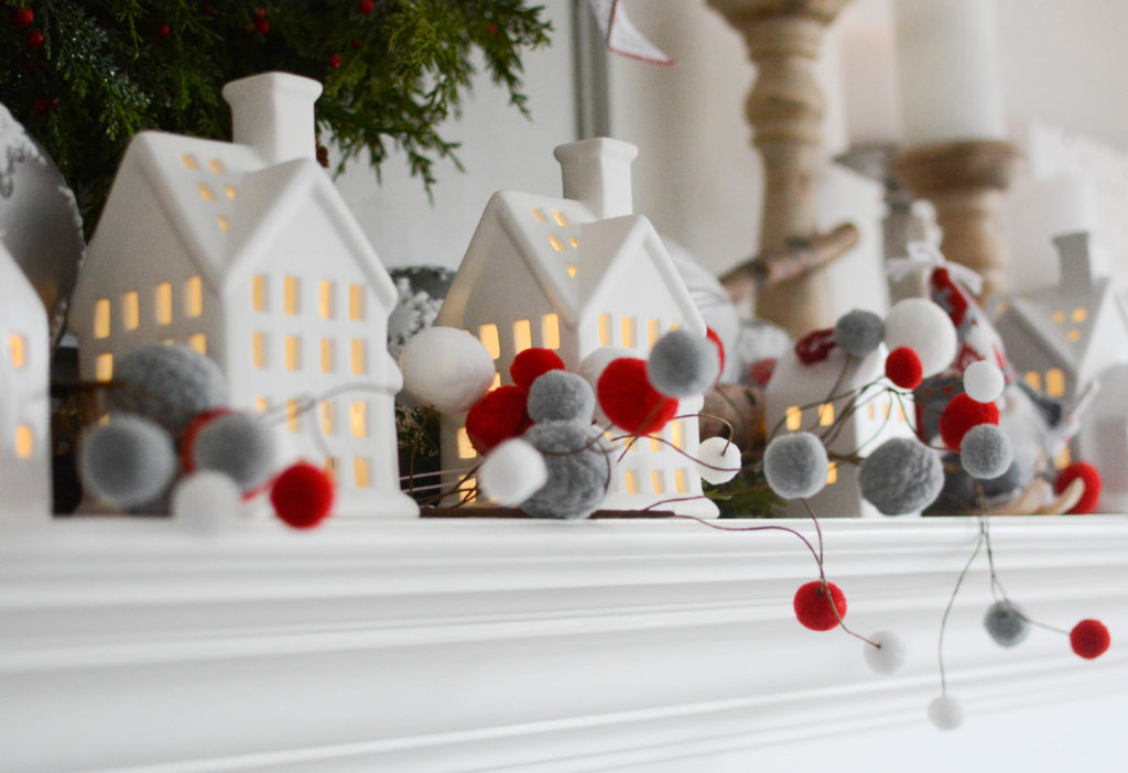 Nordic Christmas decor Walmart mantel