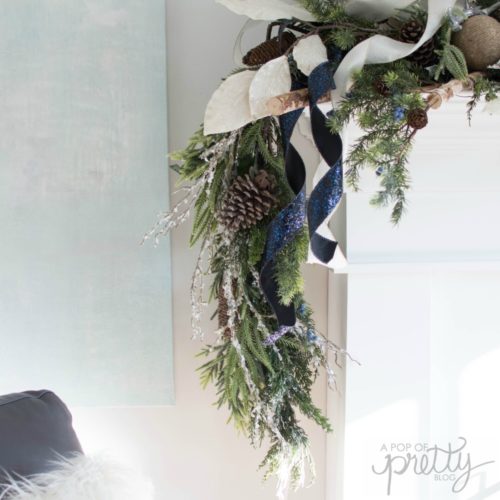 Navy Blue Christmas Decor Ideas (Home Tour)  A Pop of Pretty