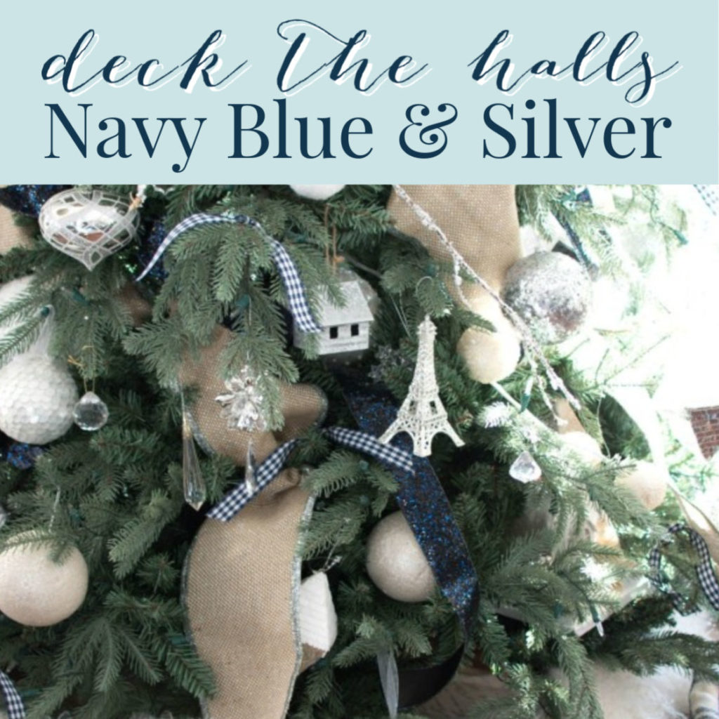 Navy Blue Christmas Decor Ideas (Home Tour)  A Pop of Pretty