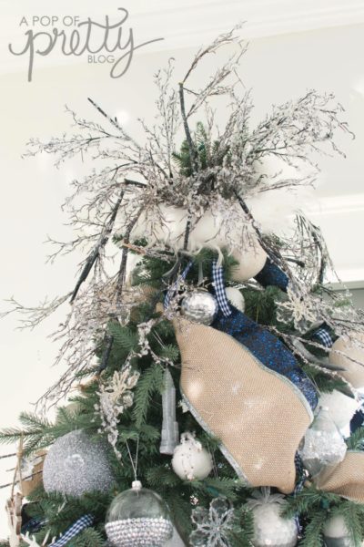 Christmas tree topper - navy blue Christmas