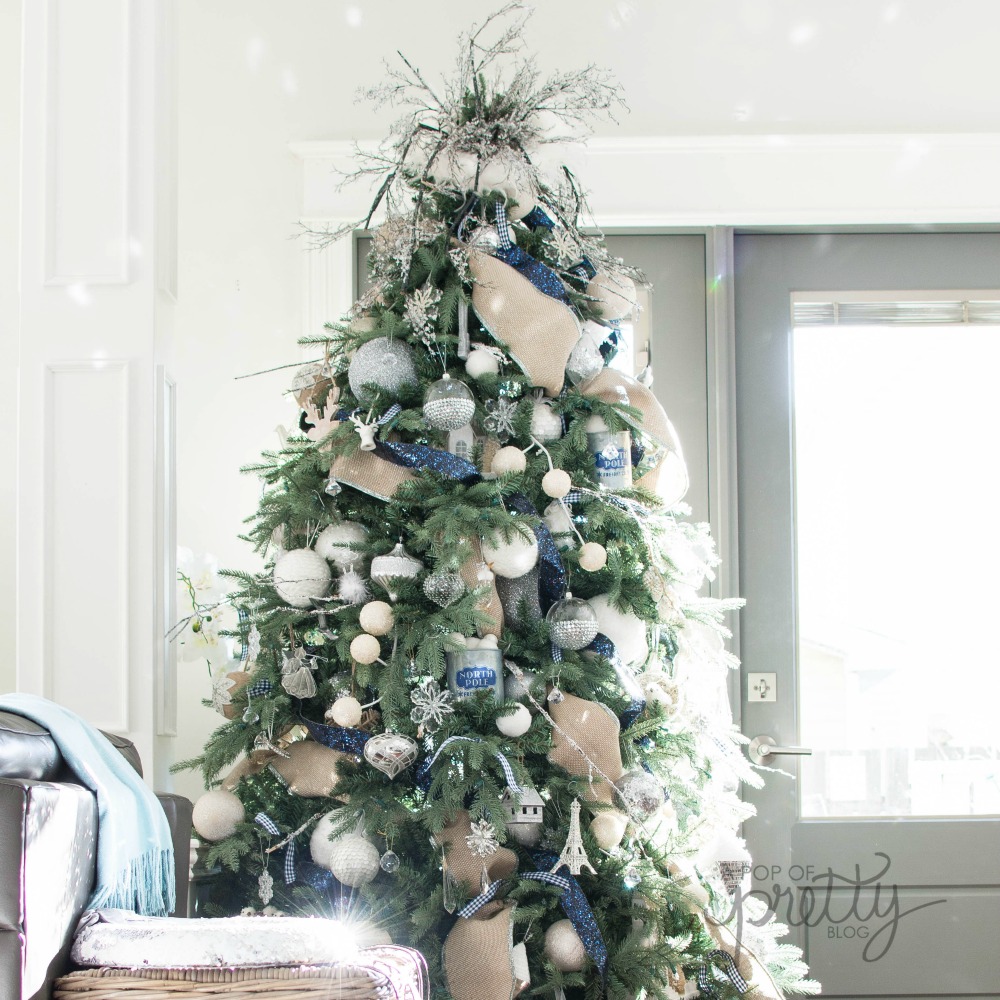 navy Christmas decor - Christmas tree