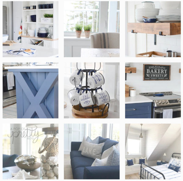 coastal cottage navy bluie