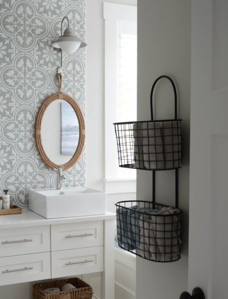 Cement tile wall ensuite