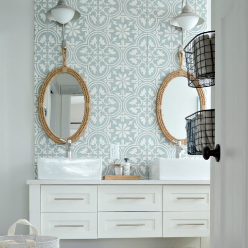 Cement Tile Wall (Yes you can) - A Pop of Pretty