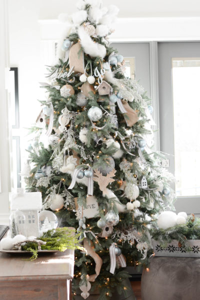 White Christmas Theme Decor Tips + Ideas (Home Tour) - A Pop of Pretty