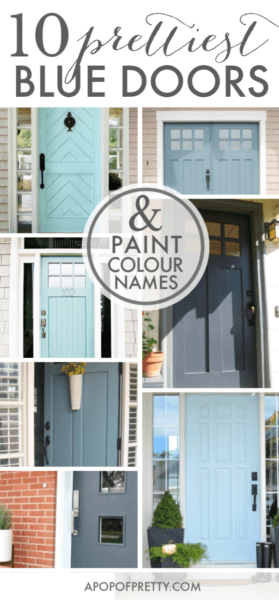 10 Pretty Blue Front Door Colour Ideas (Paint Names) - A Pop of Pretty