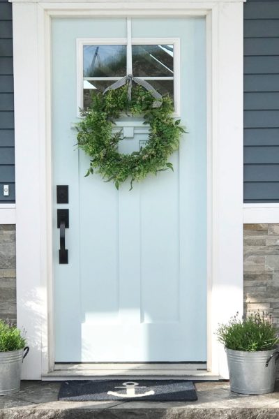 Front Door Design - craftsman front door painted blue