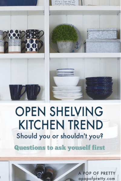 open shelving kitchen
