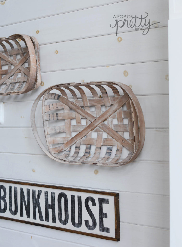 tobacco baskets on plank walls