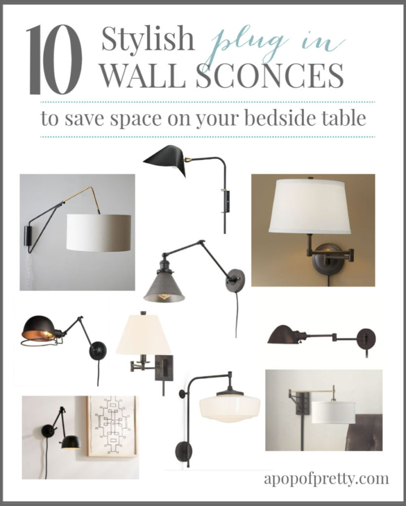 Stylish plug in wall sconces