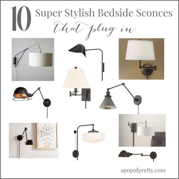 10 stylish bedside wall sconces that plug in