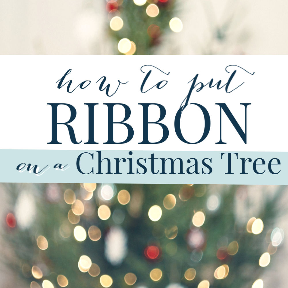 how to put ribbon on a Christmas tree