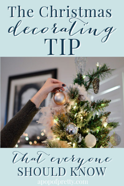 My #1 Christmas Decorating Tip - A Pop of Pretty