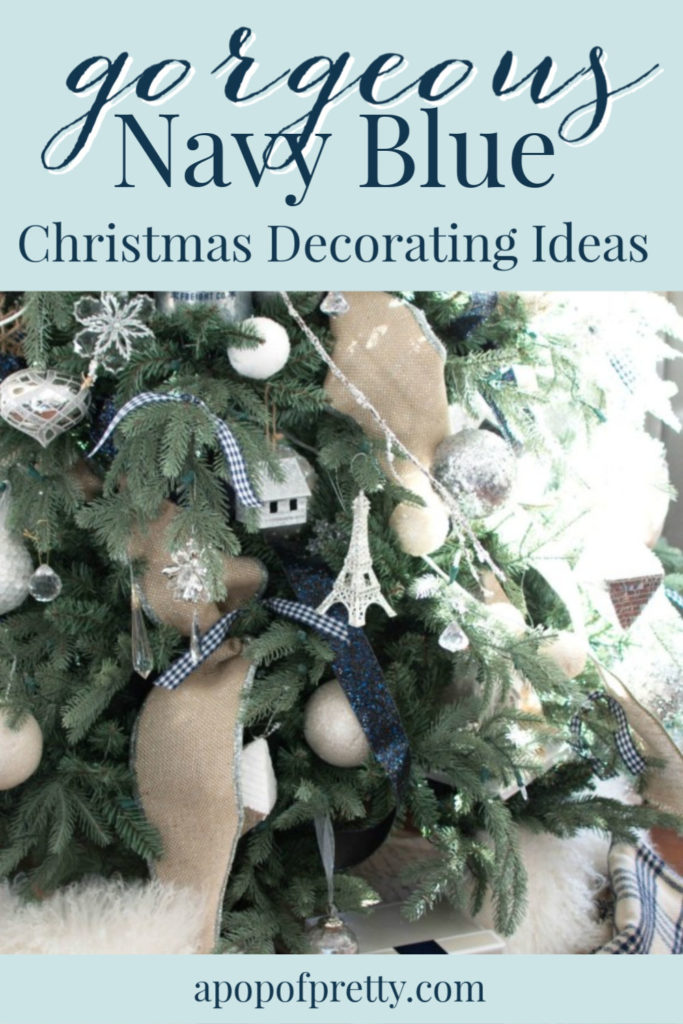 Navy Blue Christmas Decorating Ideas