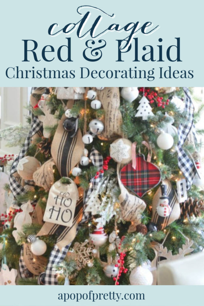 red plaid christmas decor