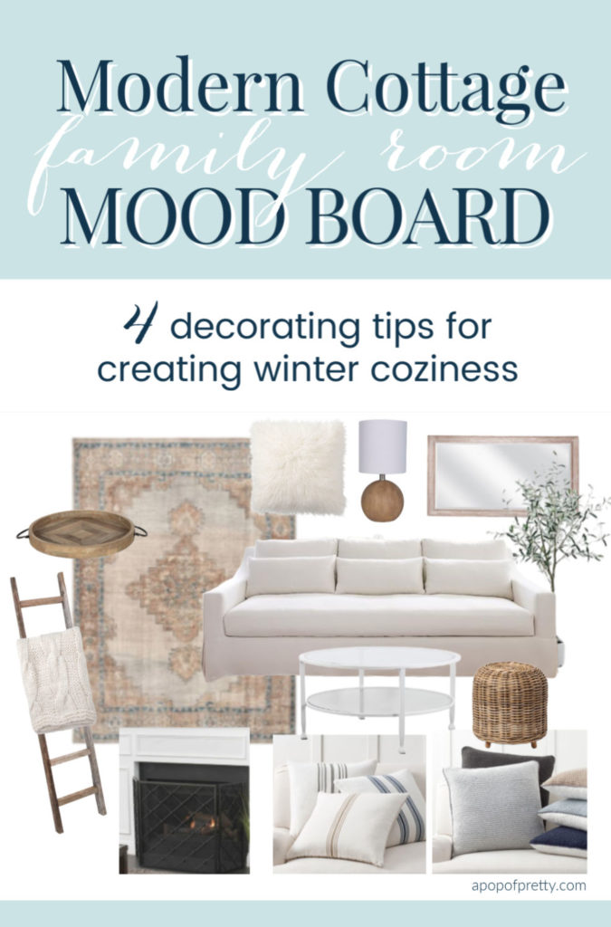 Modern Cottage Family Room Mood Board