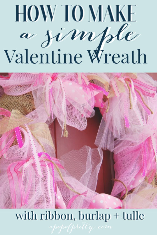 Easy DIY Valentine Heart Wreath (Made With Ribbon)