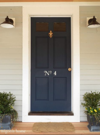 silver blue paint for front door