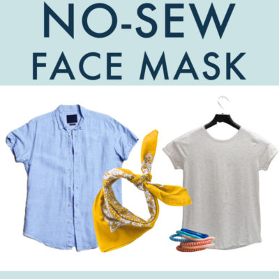 How to Make a No Sew Face Mask (from a Bandana or a Shirt)