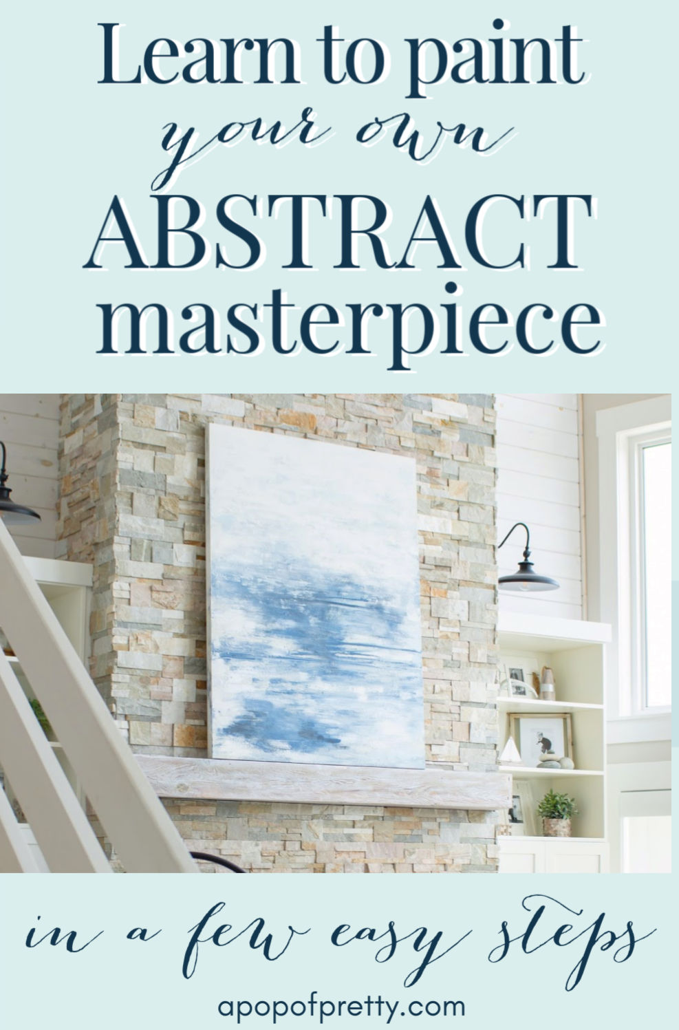 How to Paint Abstract Art (DIY Tutorial) - A Pop of Pretty