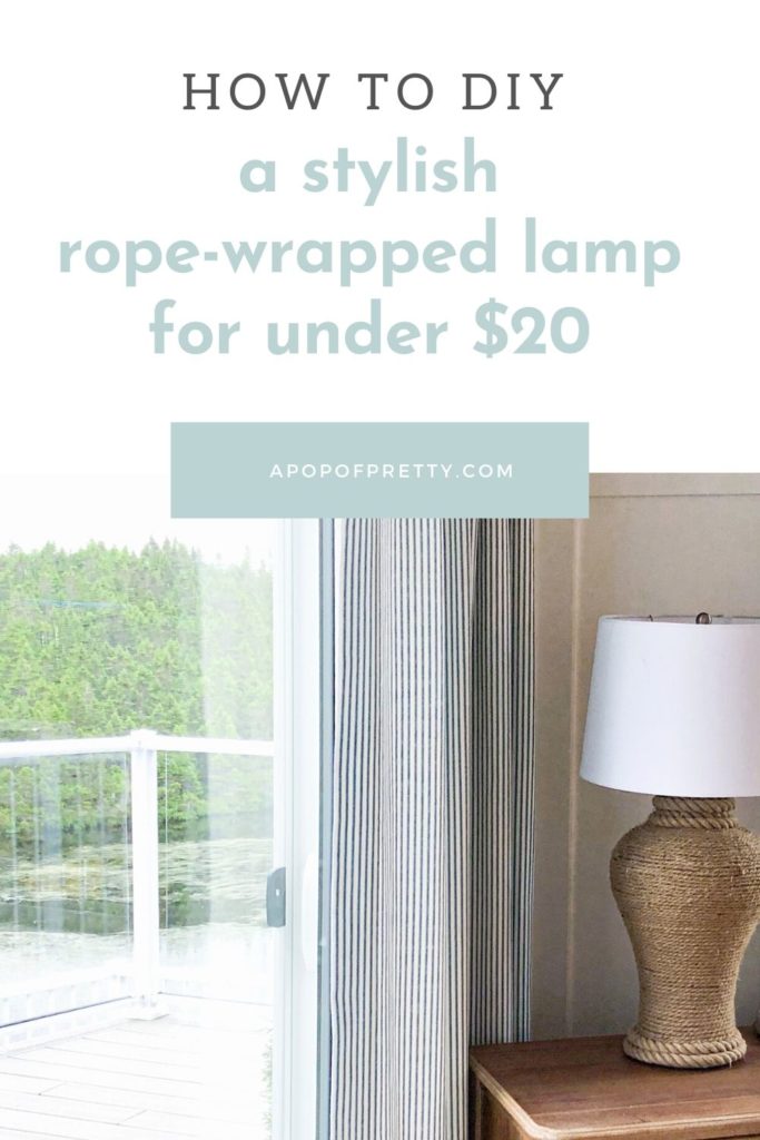 Coastal lamp rope wrapped