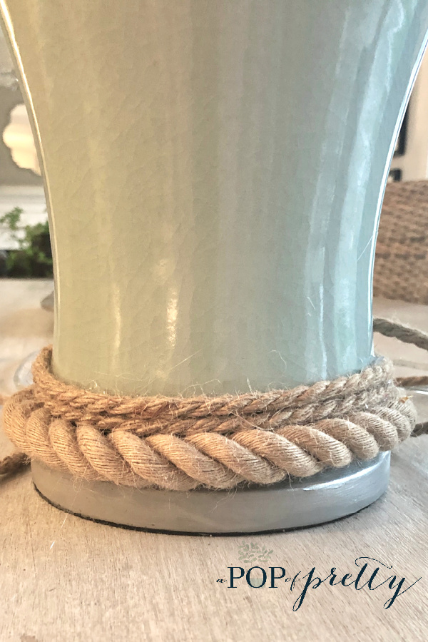 Rope Wrapped Lamp: DIY Tutorial - A Pop of Pretty