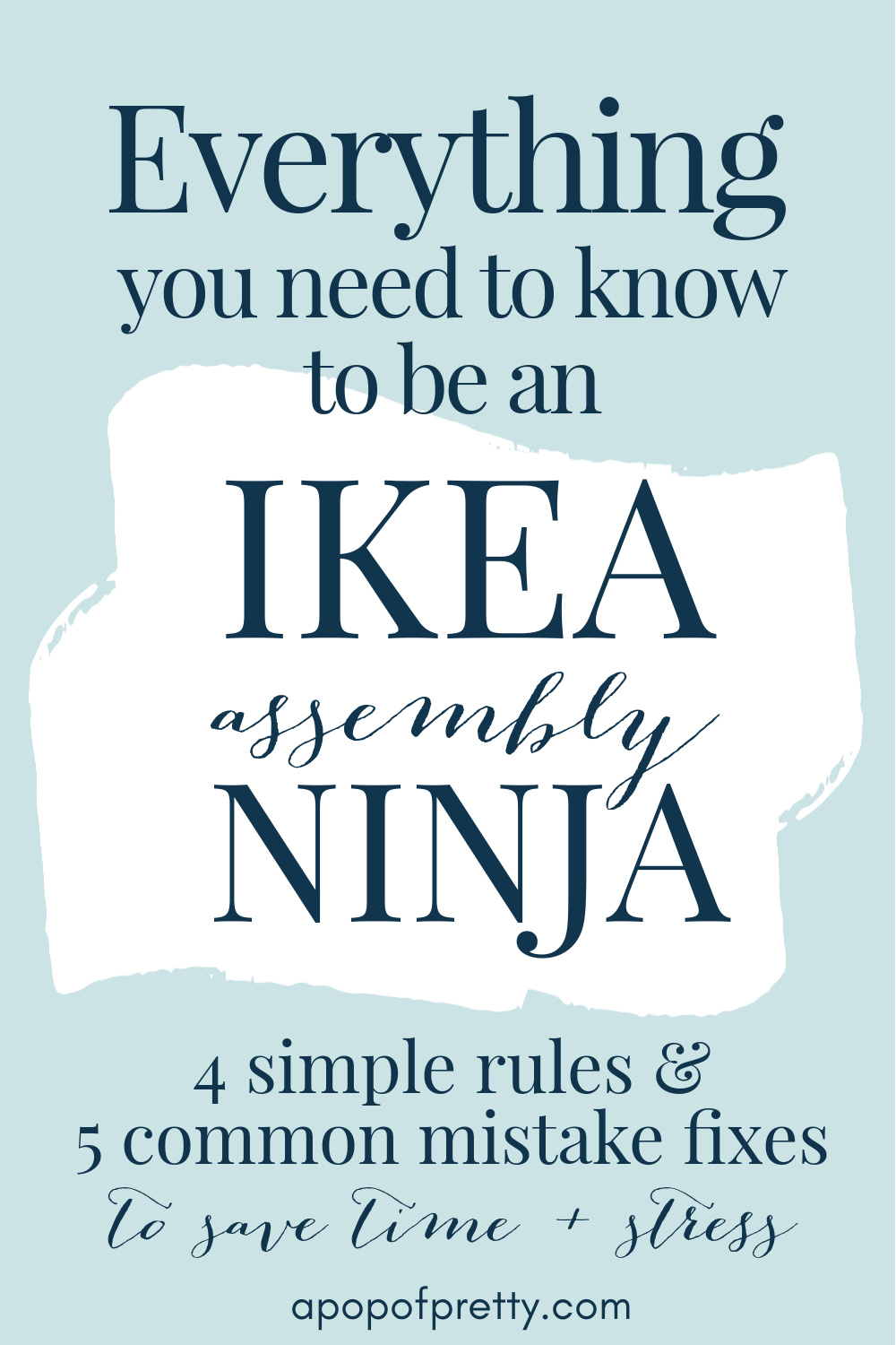 How to put together IKEA furniture