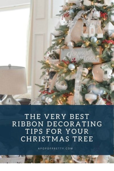 How to Put Ribbon on a Christmas Tree - A Pop of Pretty