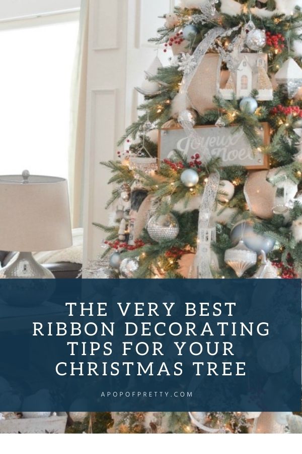 put ribbon on a christmas tree