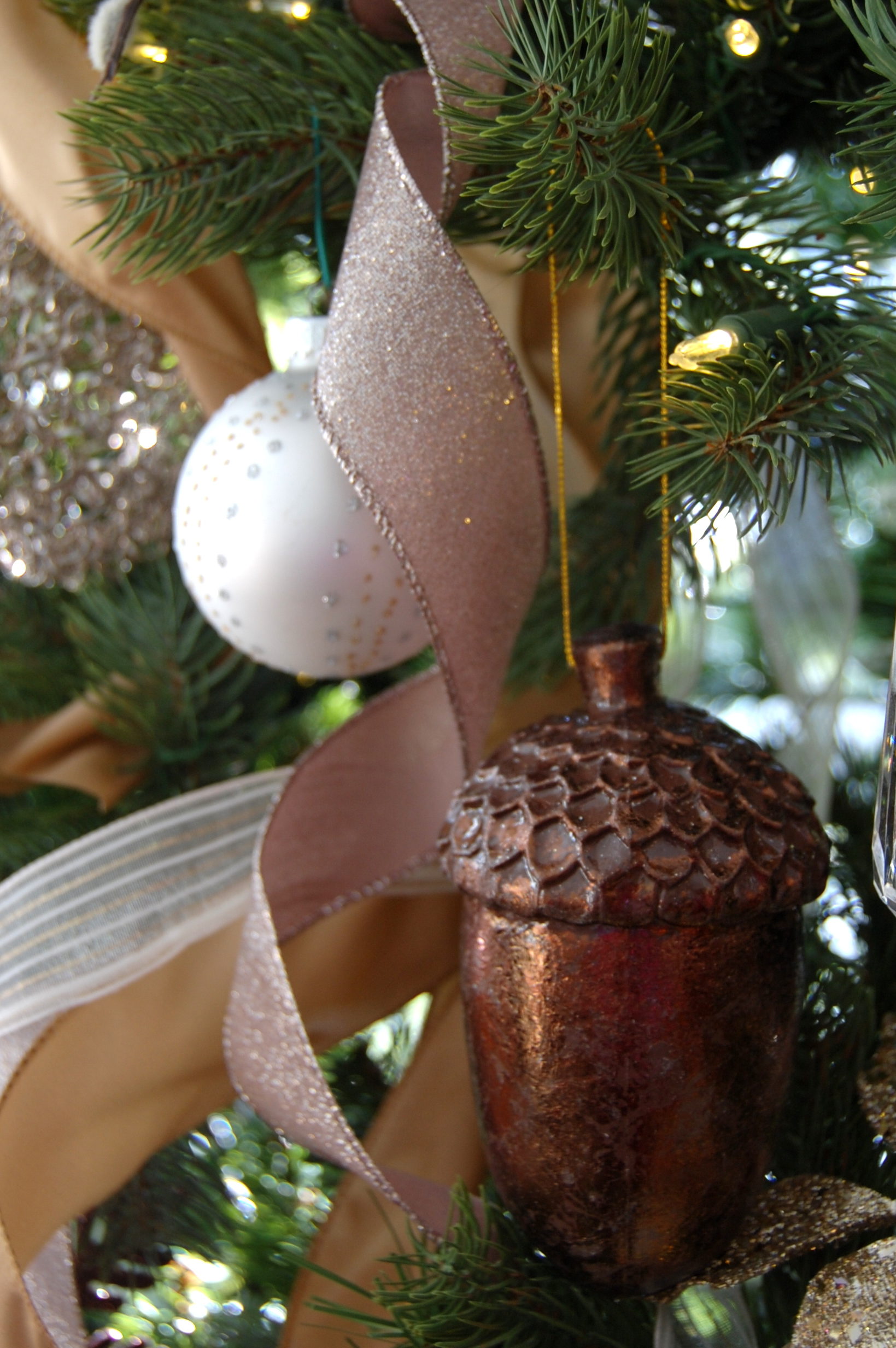 brown Christmas tree decorations